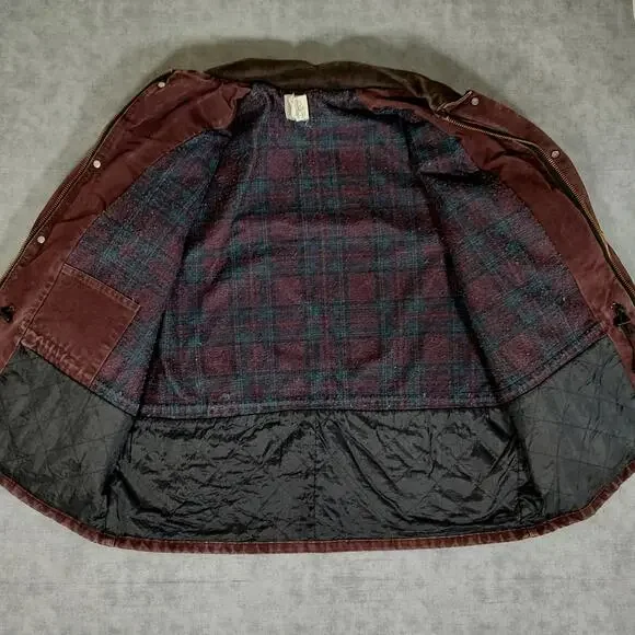 VTG 90s Carhartt C10BRG blanket lined utility canvas USA made work jacket mns XL - Picture 3 of 13